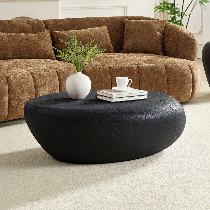 Table basse elliptique 43,31 po, Noir