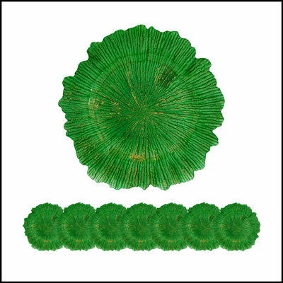 8 Pack Reef Plastic Charger Plate, D13"