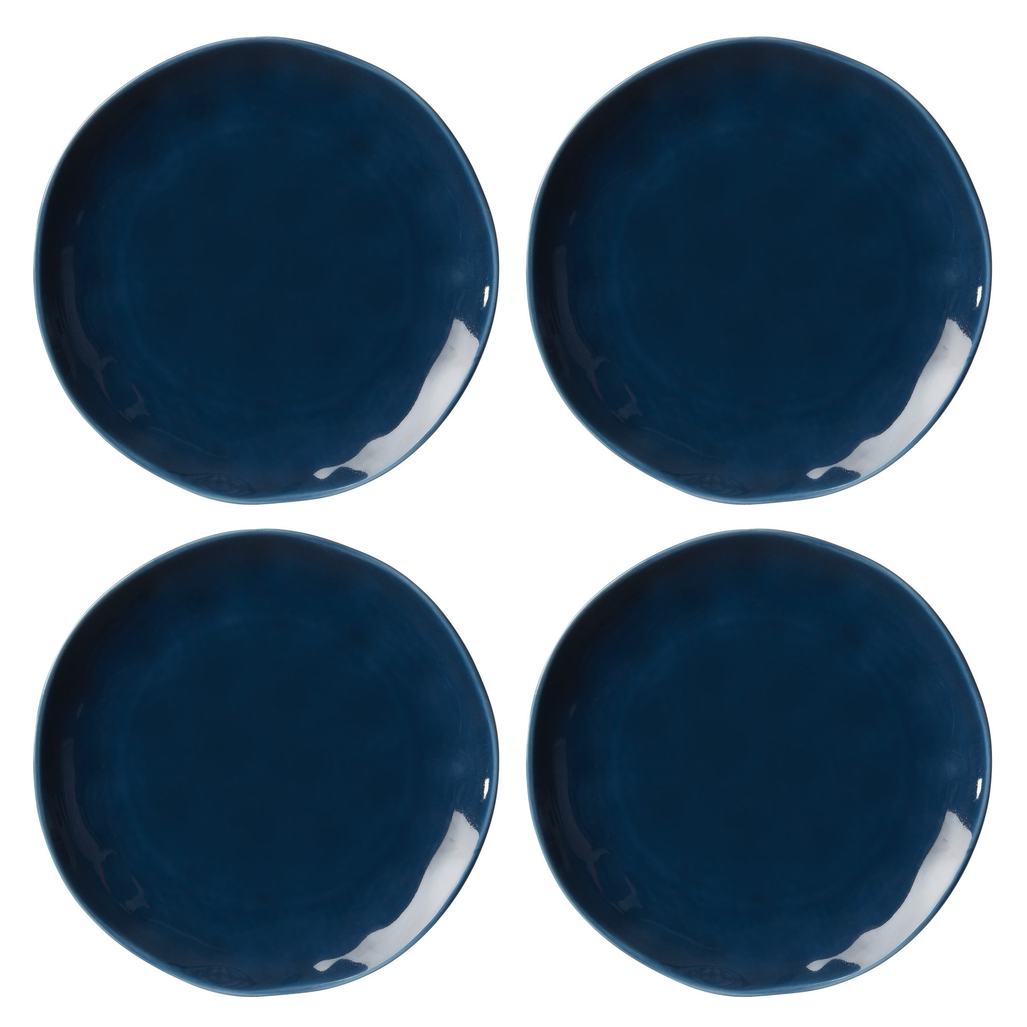 Bay Colors Blue Bay Colors 4Pc Accent Plates, Blue
