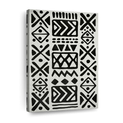 Abstrait géométrique africain sur toile