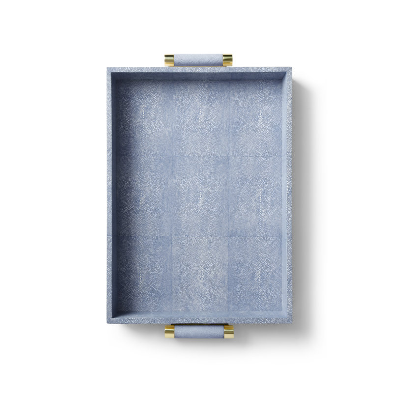 Plateau de service Classic Shagreen, Bleu