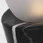 Kelly Wearstler Volver 1-light Accent Table Lamp in Black Marble with Clear Etched Glass shade-657235823