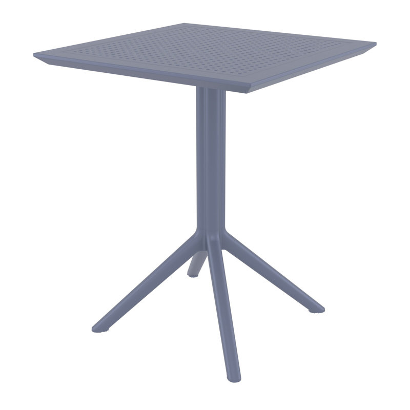 Farrah Square 2 - Person 23.6" Long Bistro Set, Black/Dark Gray
