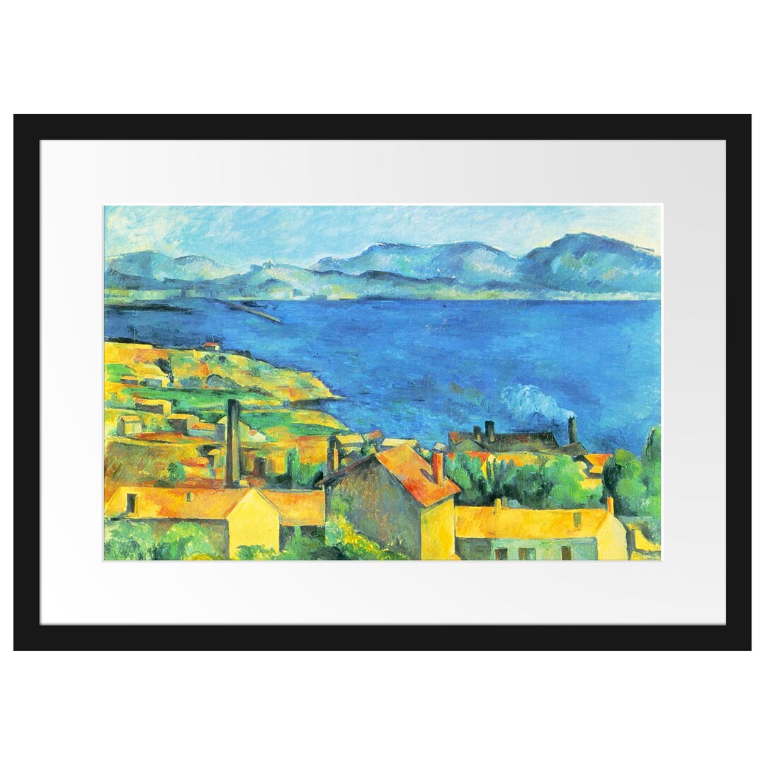 Gerahmter Kunstdruck The Bay of Marseilles View from L'Estaque von Paul Cezanne