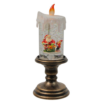 Dôme de Noël scintillant avec bougie de Noël 10 "