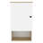 Light Oak and White 1-Shelf Medicine Cabinet