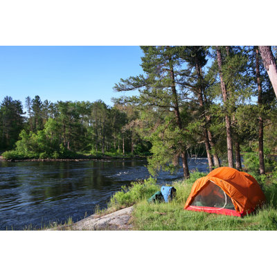 Tent and River by Georgepeters