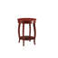 Table d'appoint ronde rouge avec tablette inférieure-1160087908