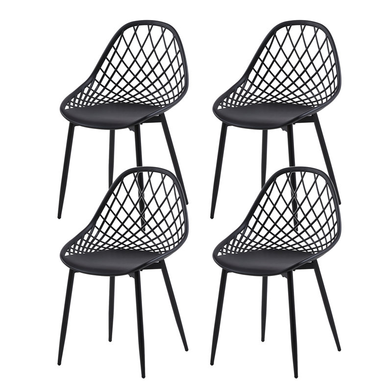 Anakin 4 - Person Dining Set, Black