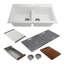 Baveno Lux 33.86 in. L Undermount Double Basin Kitchen Sink
