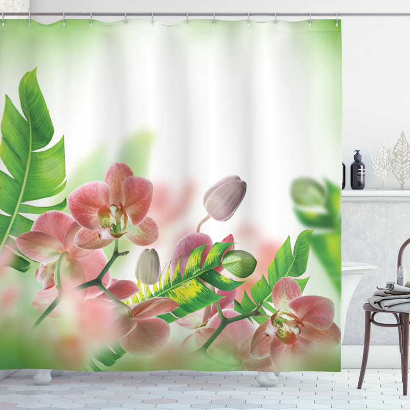 Shower Curtain with Hooks Included, 70"H x 69"W
