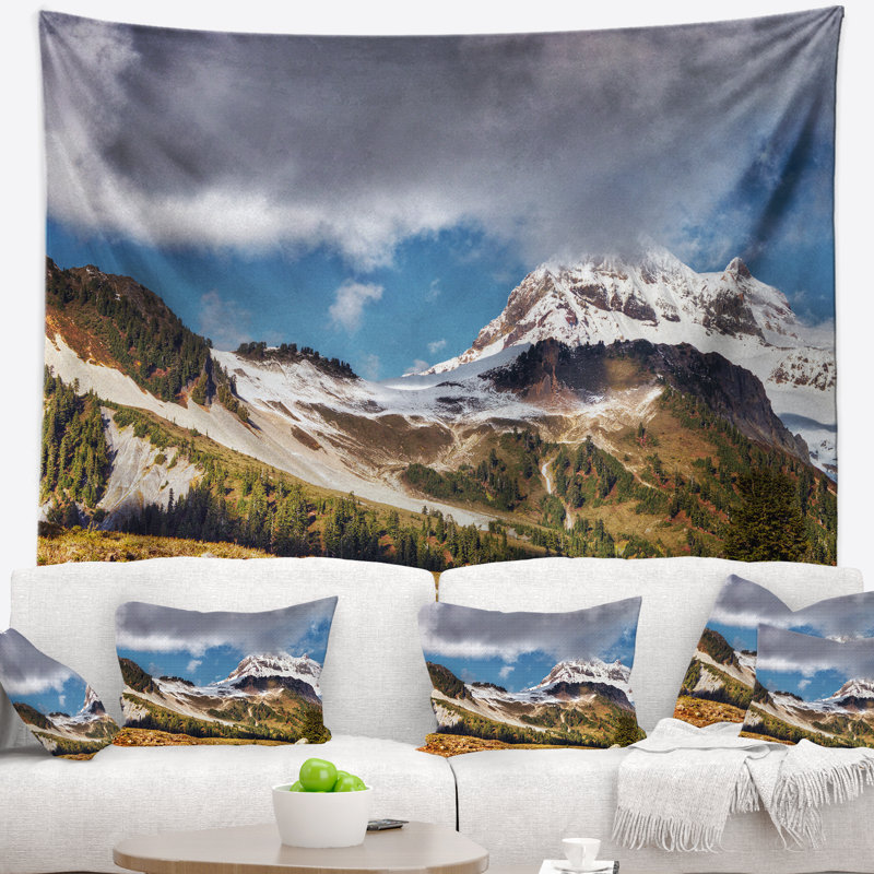 Tapisserie de la colombie britannique en polyester avec accessoires suspendus de grande-bretagne whistler inclus