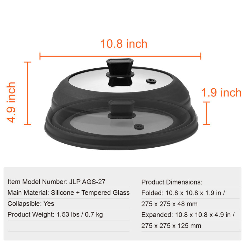 Couvercle pour micro-ondes pliable 10,8 po