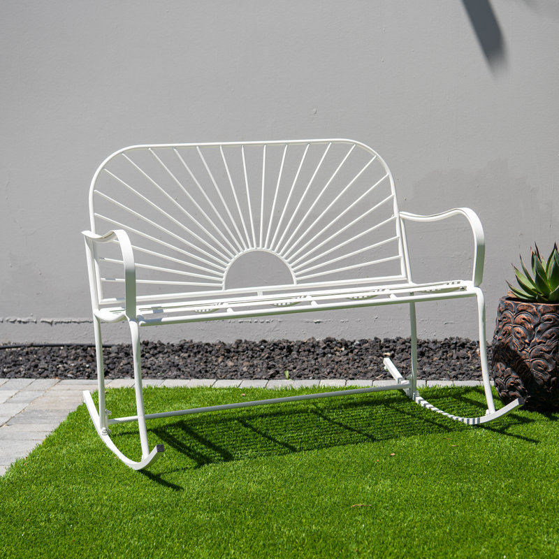 Banc berçant en fer XBrand, Blanc