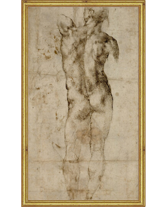 Michelangelo Nude - Painting on Wood