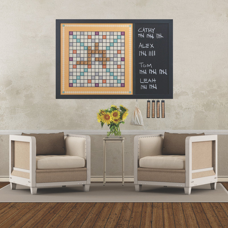 Magnetic Wall Family Word Tile Board | Board Games | Game Room Decor | Wall Games | Basement Decor | Unique Decor | Board Game Art | Modern