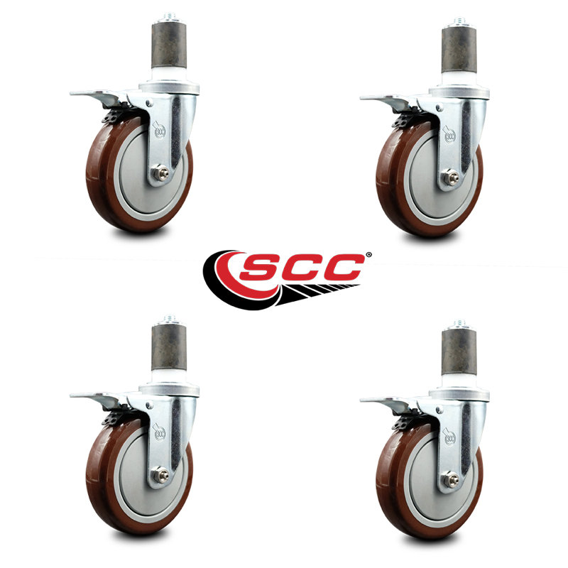 Locking Replacement Caster, Maroon
