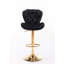 Ensemble de 2 tabourets de bar en velours avec repose-pieds et base pivotante, hauteur réglable pour plus de confort et de style-1409670759