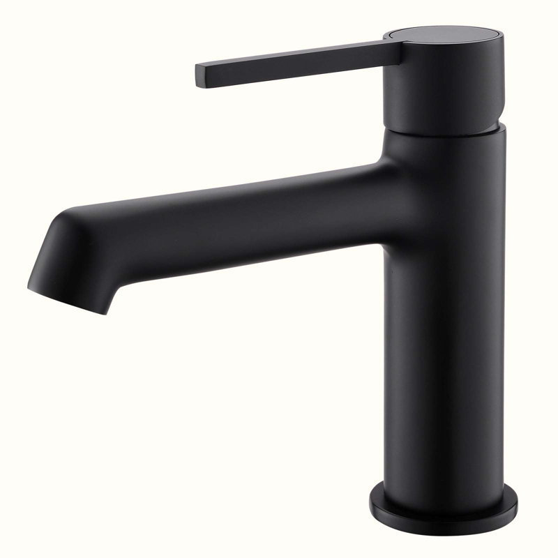 Robinet de salle de bain monocorps et monocommande, Noir mat