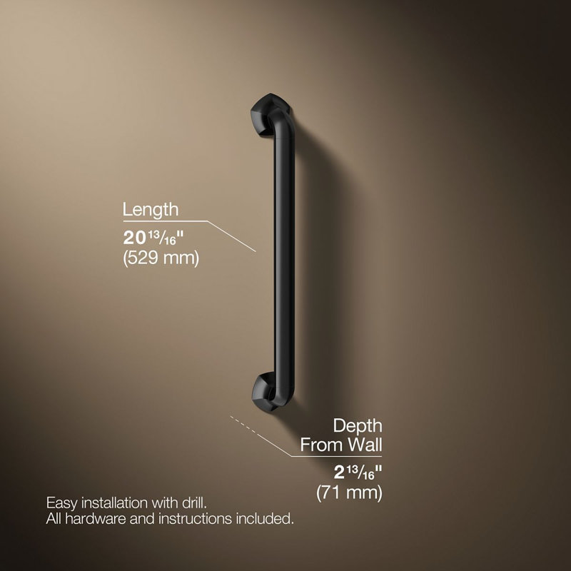 Occasion Grab Bar, Matte Black, 18"
