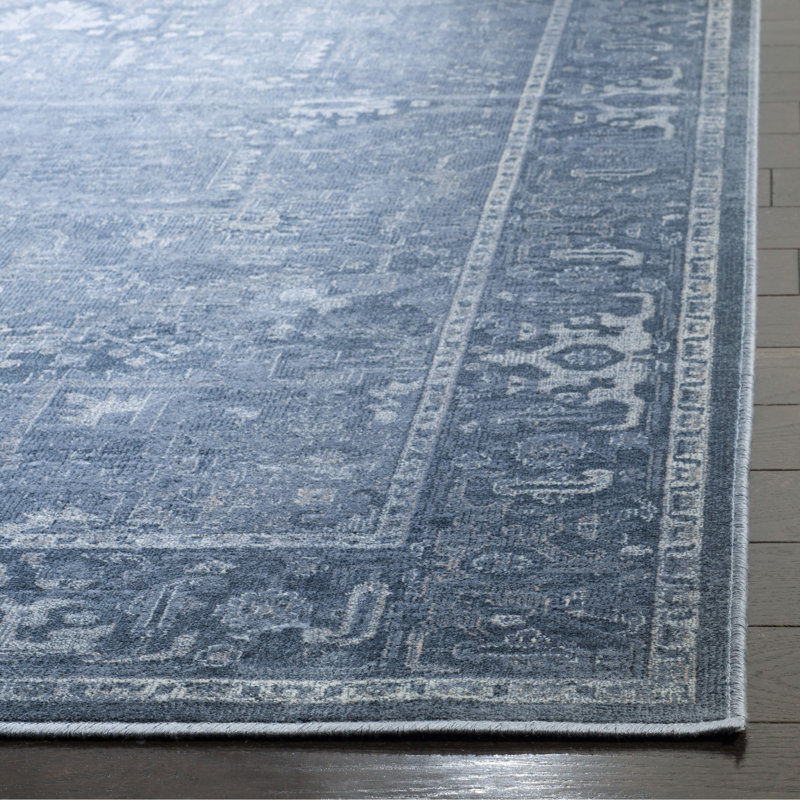 Evanoff Oriental Blue Area Rug, Rectangle 4' x 5'7"