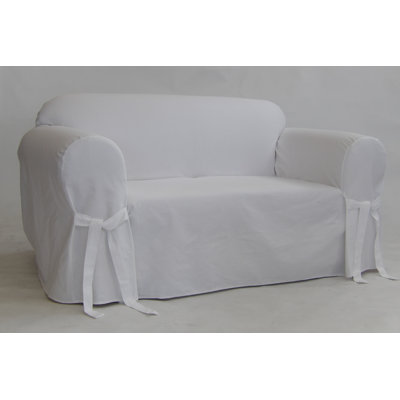 Cotton Box Cushion Loveseat Slipcover