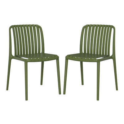 Outdoor Stacking Dining Side Chair by George Oliver