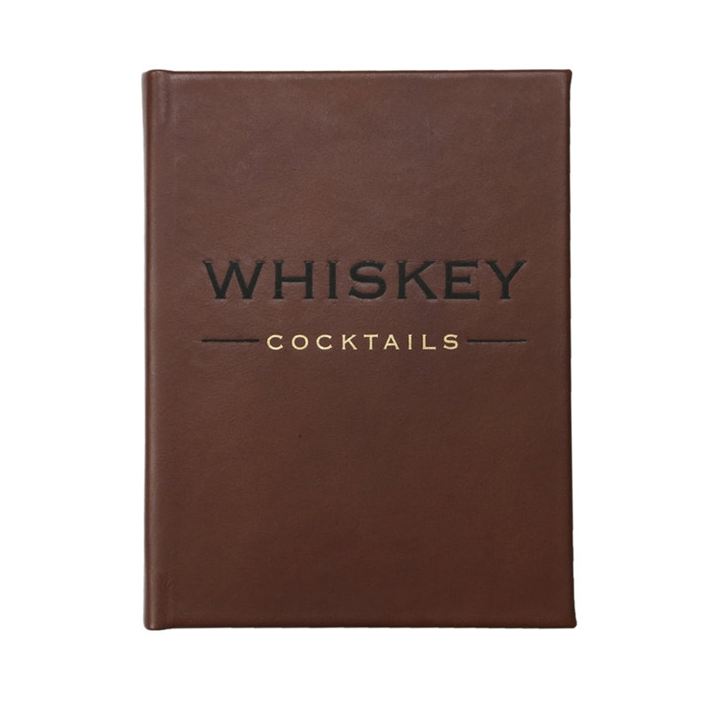 Whiskey Cocktails Leather Bound Book