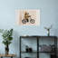 Happy Sloth Riding Bike Playful Whimsical Contemporary Animal Winter Wall Art Print by Mathieu - Wrapped Canvas Print-1189719995