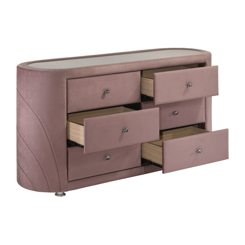 Commode à 6 tiroirs l 61,6 po Marghita
