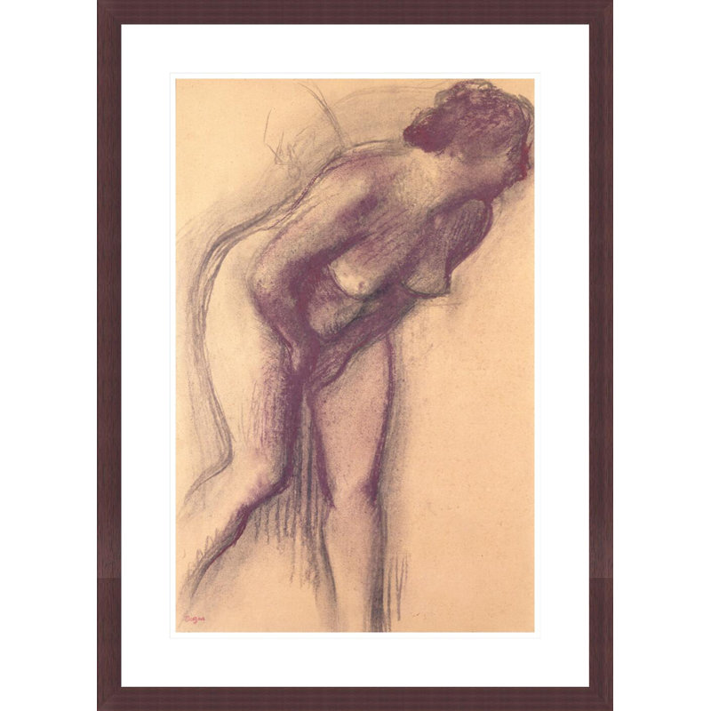 «Femme debout nu» par Edgar Degas, impression giclée encadrée, H 29,5 po x l 21,4 po