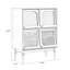 Brun massif + bois manufacturé + vitrines