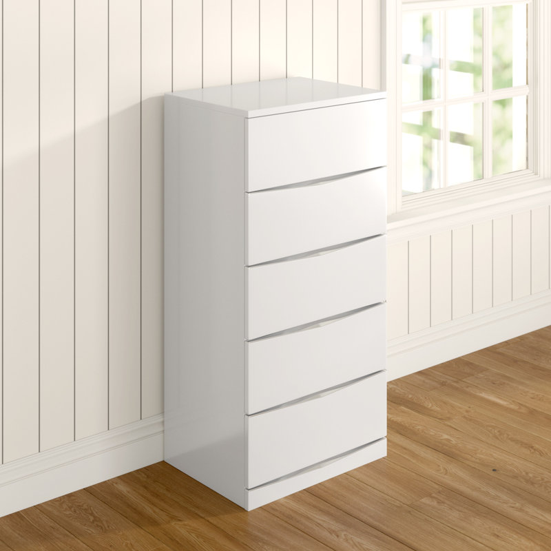 Brooker 5 Drawer 60cm W Lingerie Chest, White