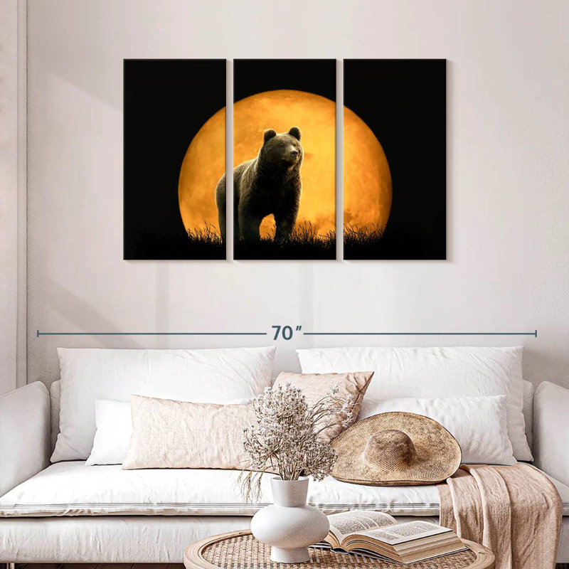 Brampt Bear And The Moon, 28" H x 45" W