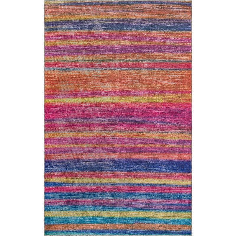 Ikhasa Chenille Abstract Indoor Rug, Rectangle 5' x 8'
