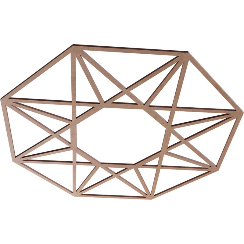 Guardian Fretwork Ceiling Medallion, 28" H x 28" W x 0.38" D, Wood (Paint Grade)