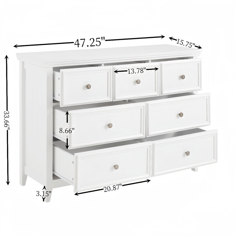 Commode décorative, Blanc