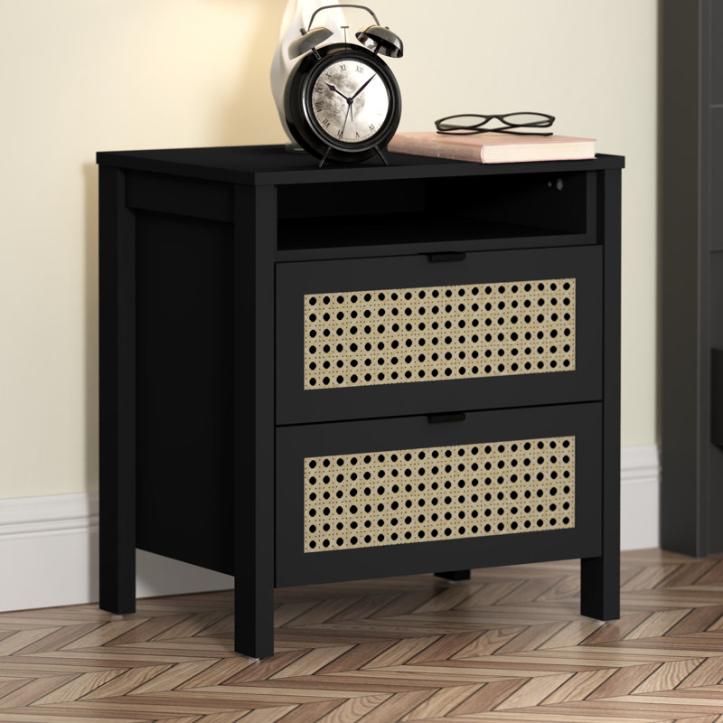 Malverne 2 - Drawer Nightstand in Black