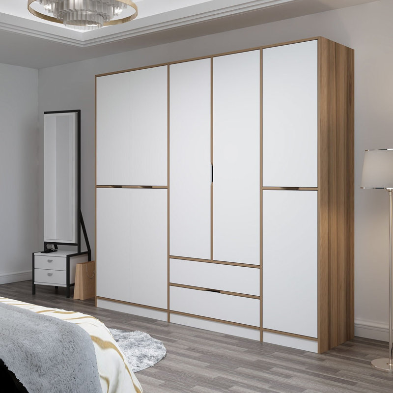 Elina Manufactured Wood Wardrobe, White