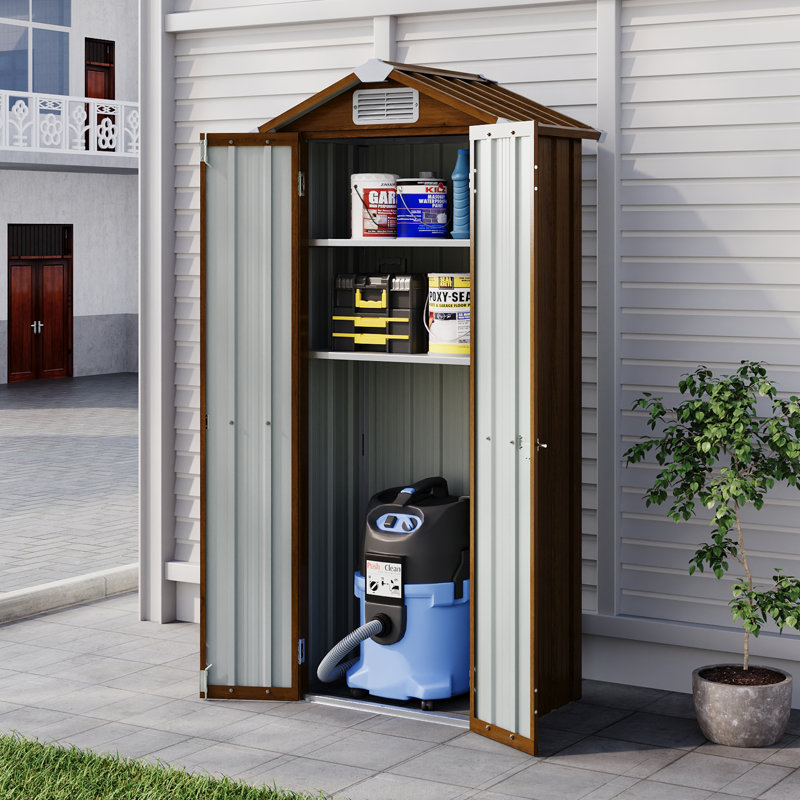 2.7X1.9FT Storage Cabinet Metal Garden Shed with Lockable Door