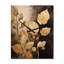 Horloge murale moderne à motif floral brun beige et feuilles Harmony VI-455386099