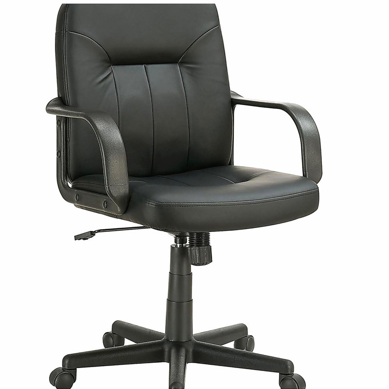 Chaise de bureau noire à roulettes