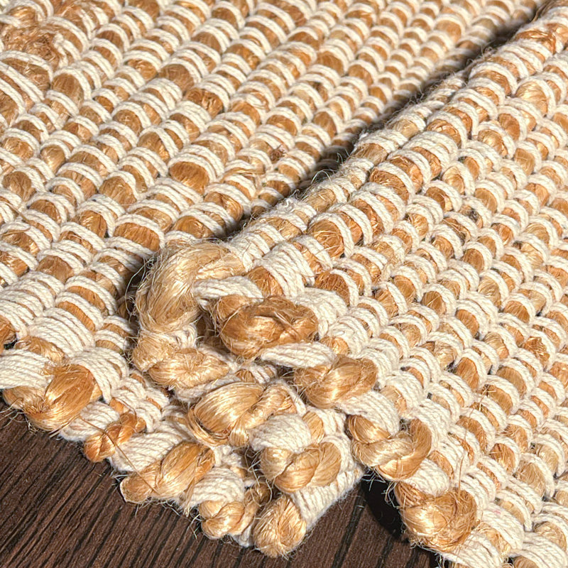 Tapis en jute Aleksei, Rectangle 5 pi x 7 pi, Beige