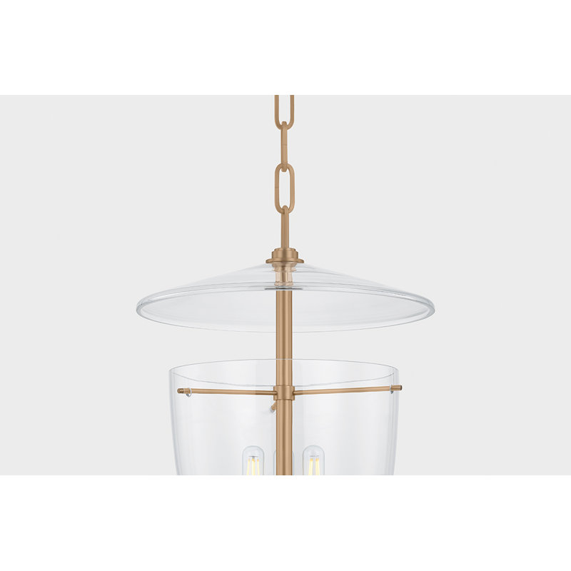 Troy Lighting Tully Lantern, Brass, 3 Lights,  72" H x 13.5" W x 13.5" D