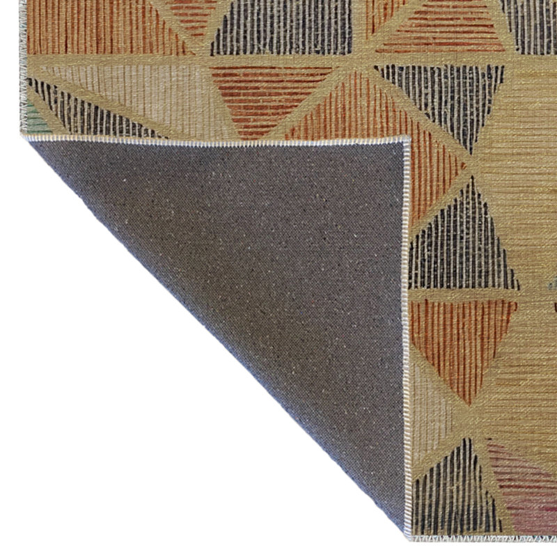 Tapis en polypropylène à motif géométrique Senikka, Tapis de couloir 2 pi 7 po x 7 pi 10 po