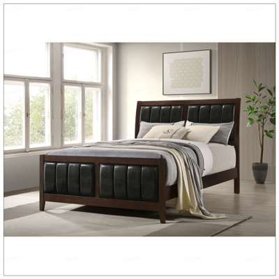 Cappuccino and  Queen Panel Bed