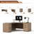 66.93'' L-shaped Desk With File Cabinets-82900838