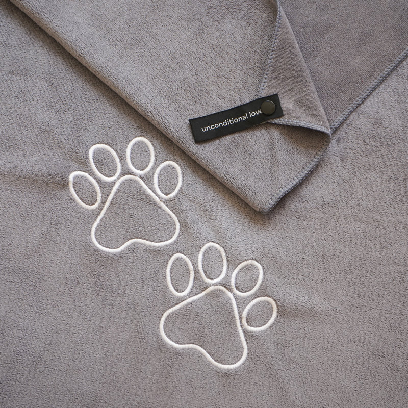 Serviette pour animal inconditionnel Love Premium (gris), Gris