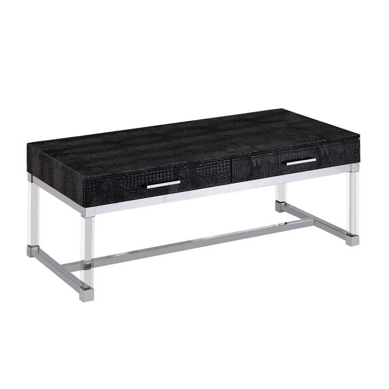 Table basse D tiroir, Noir