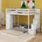Jakoby Twin Over Full Bunk Bed with 3-layer Shelves, Drawers and Storage Stairs-406768142